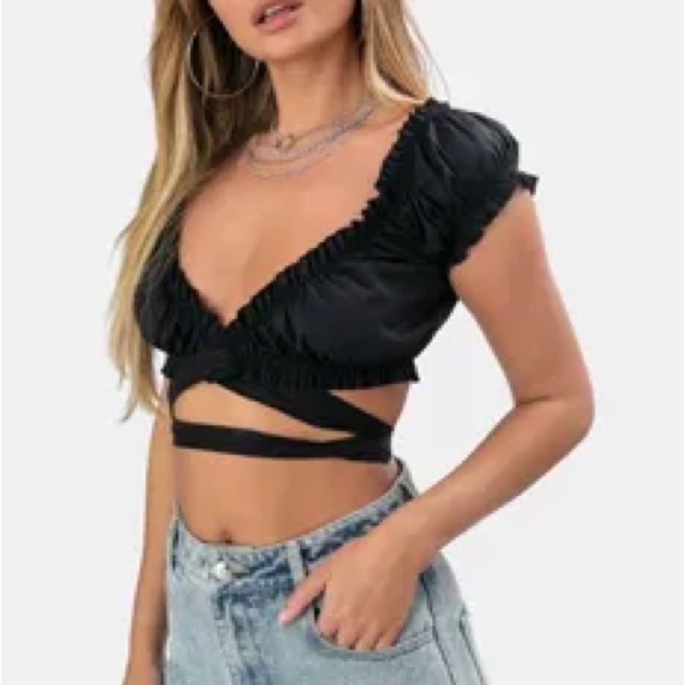 Adika Tie-Front Crop Top